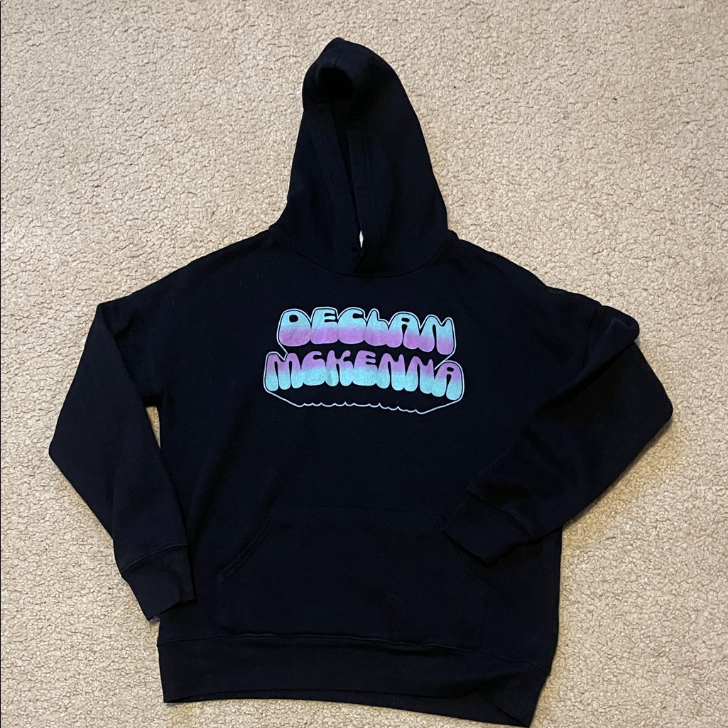 Bella Canvas Black Hoodie With Colorful Graphic
